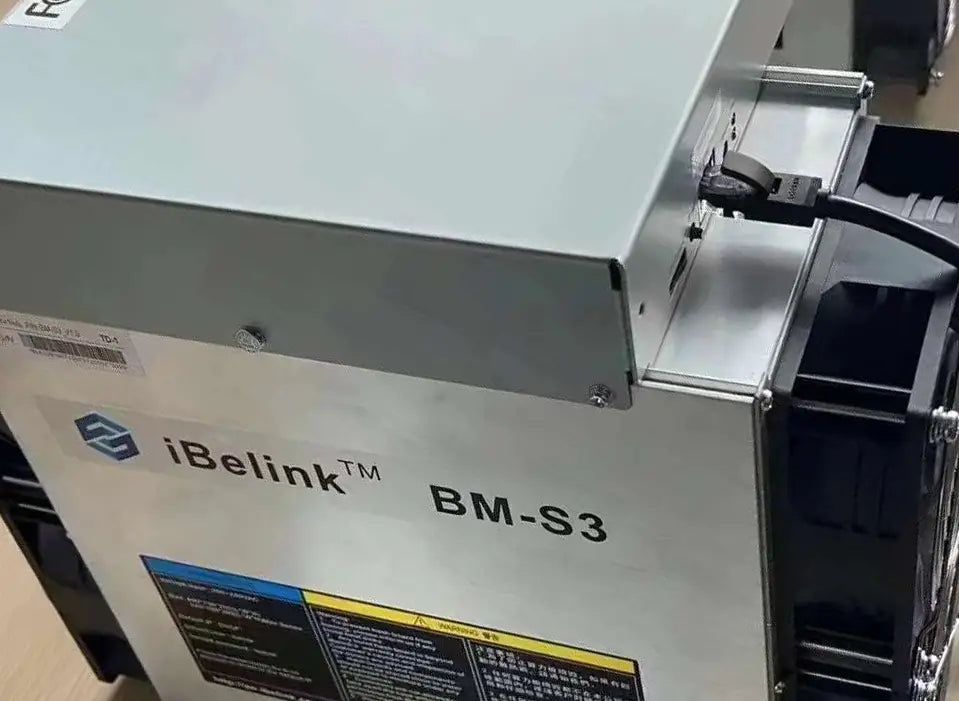 iBeLink BM-S3 model marking on the miner side panel