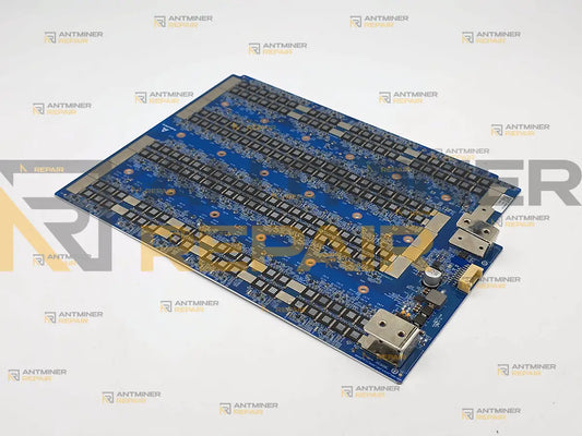 Bare Avalon Q internal board with its 160 A3197 ASIC positions laid out in two banks