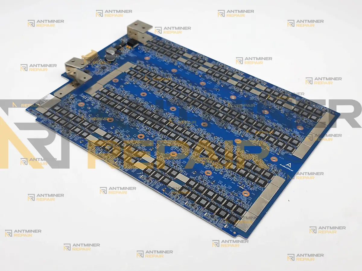 Avalon Q internal board, power lug end with the data connector and input filtering