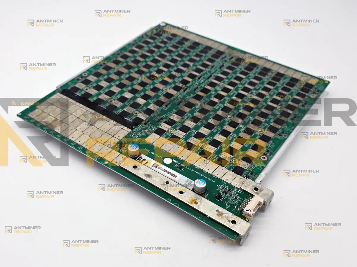 ElphaPex DG1 hashboard front side, bare board (angle view)