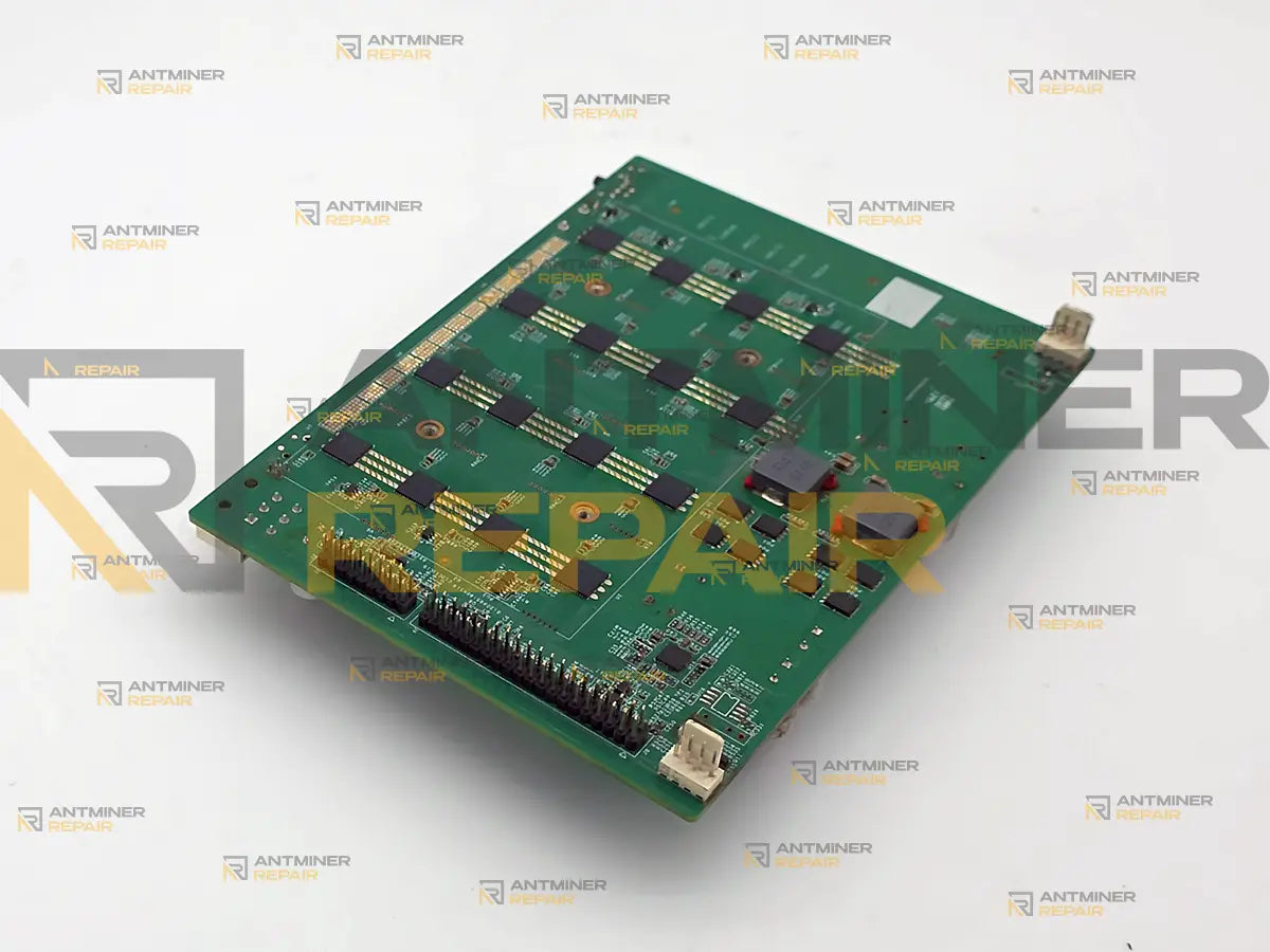 Power side of the Goldshell SC-BOX internal board with the control board connectors along the edge