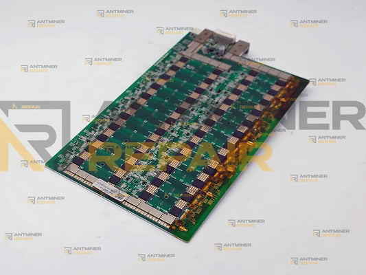Bare Goldshell SC LITE hashboard with all 46 ICC590 chips in rows across the board