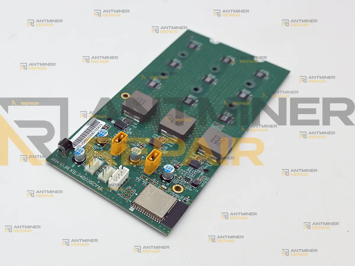 Lucky Miner LV08 hashboard top side with BM1366 chip layout