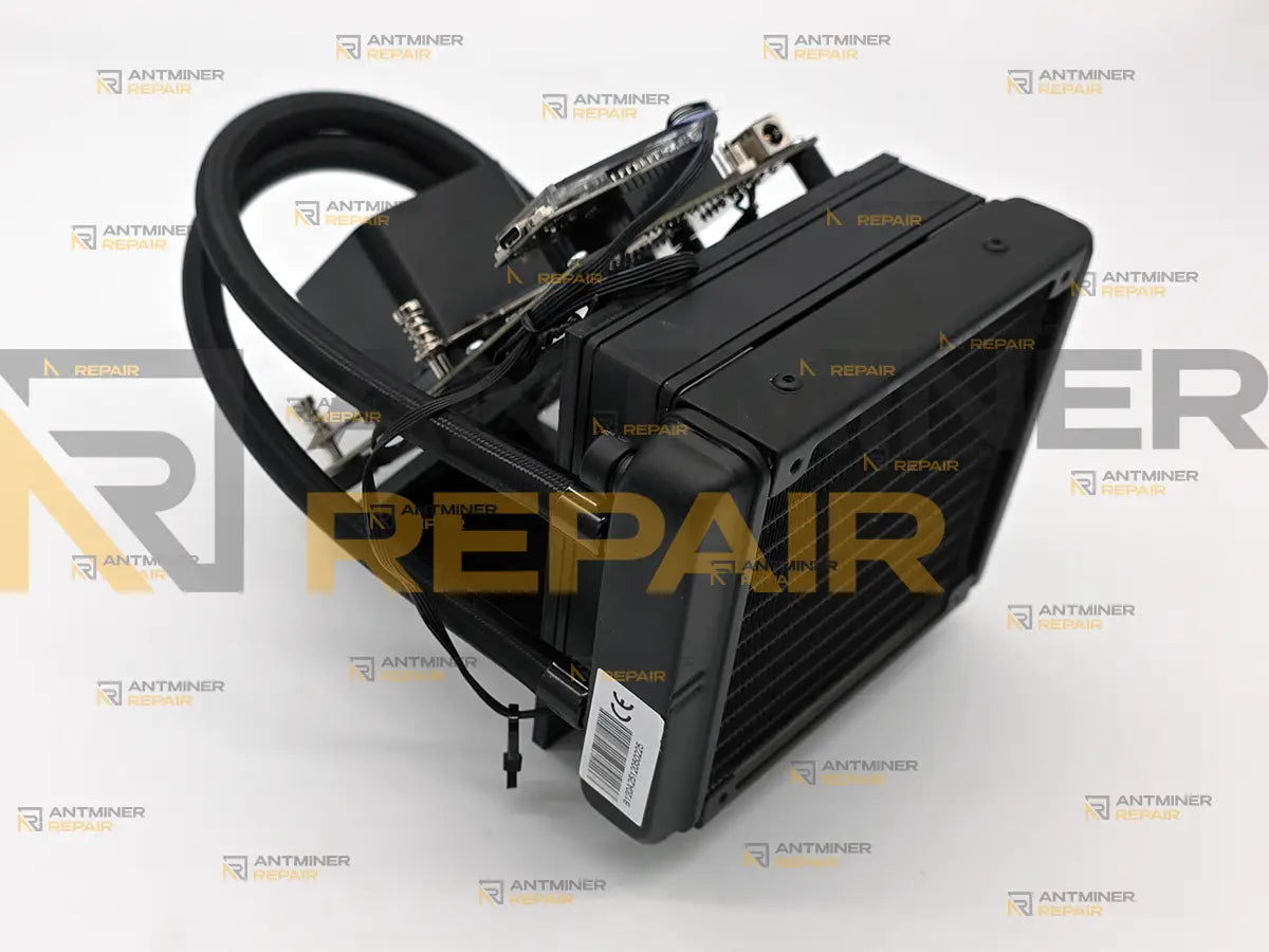 NerdQAxe++ 4.8Th rear view of radiator and cooling system