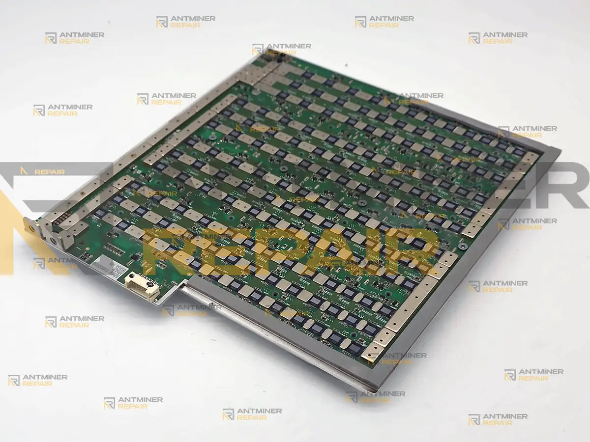 Sealminer A2 hashboard chip side with the board part number printed along the edge