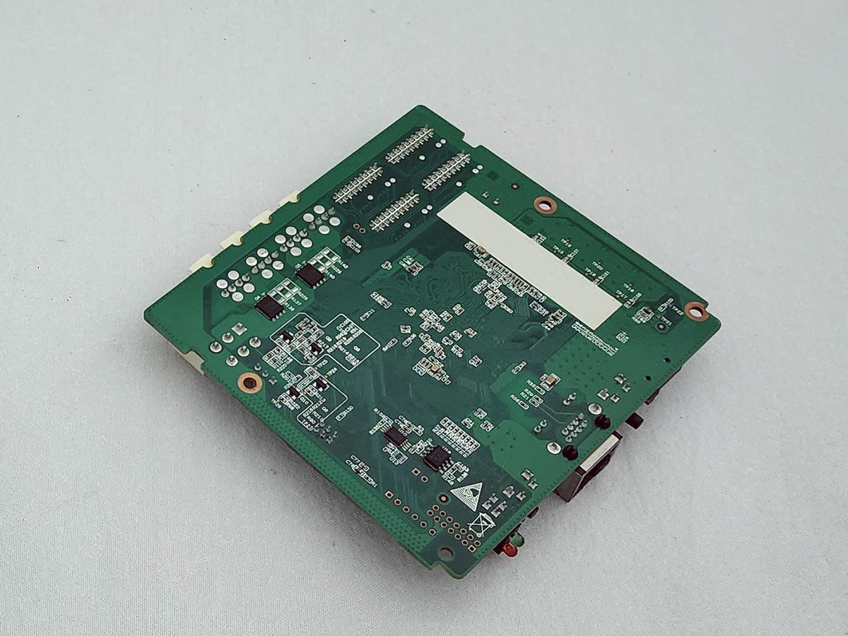Antminer Xilinx Zynq control board, solder side, with the Ethernet jack at the board edge